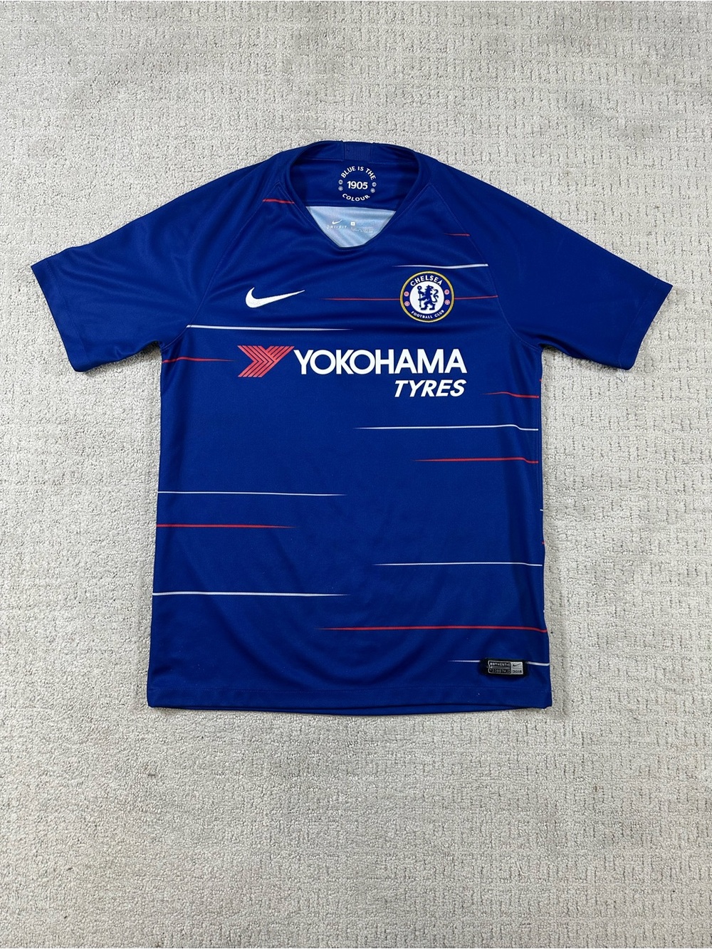 2018 Nike Blue Chelsea Football Jersey with Red & White Accents